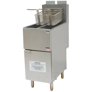 Alpha AF-25/25 Natural Gas 50LBS Split Vat Fryer-Phoenix Food Equipment