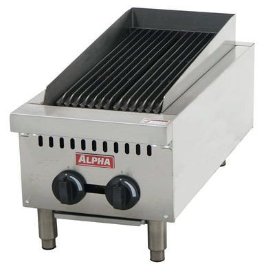 Alpha AHCB-14R Natural Gas/Propane 14" Heavy Duty Charbroiler-Phoenix Food Equipment