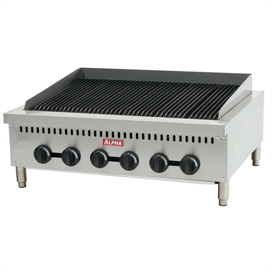 Alpha AHCB-36 Series Natural Gas/Propane 36" Heavy Duty Charbroiler - Radiant or Lava Rock-Phoenix Food Equipment