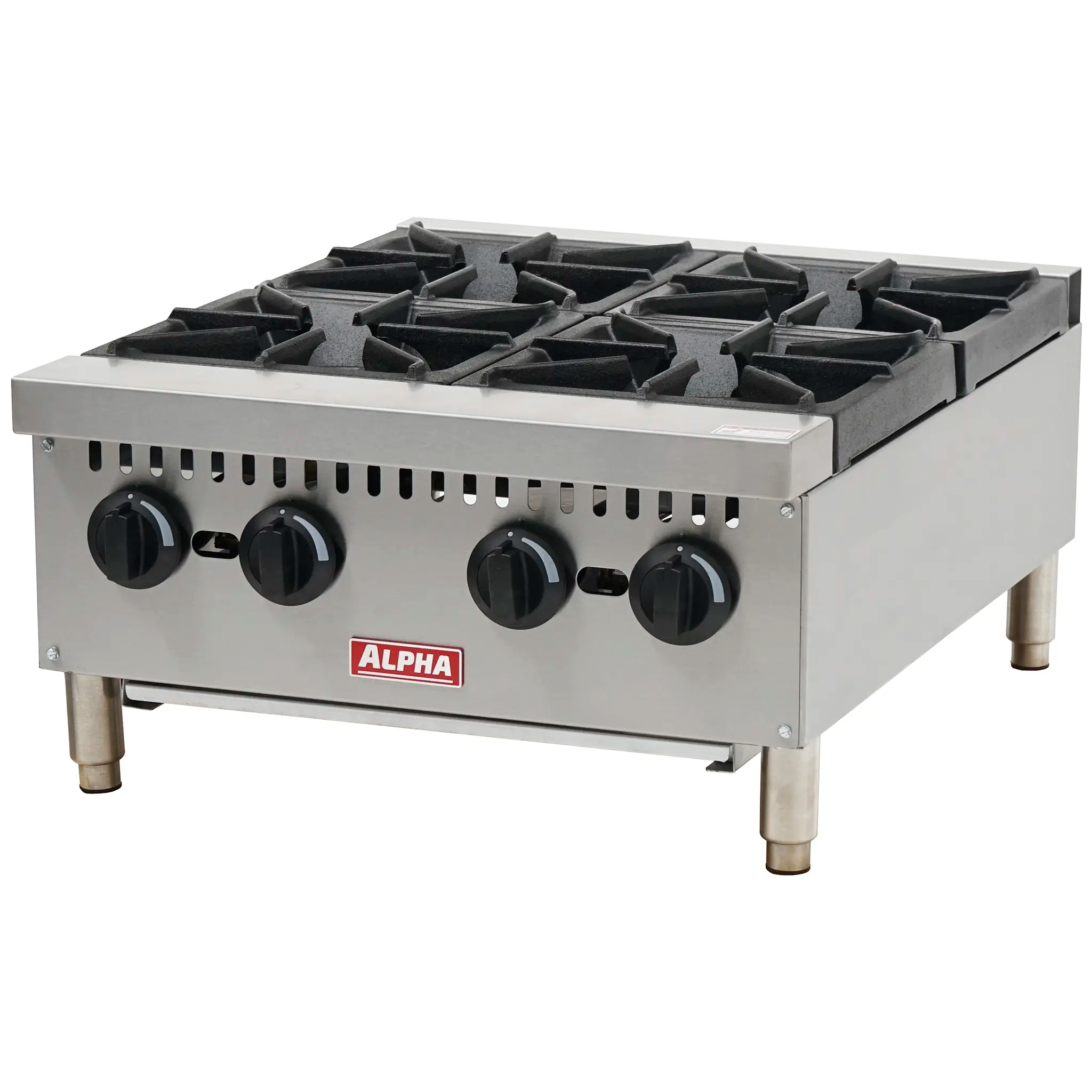 Alpha AHP24-4B Natural Gas/Propane 24" Open Burner - 4 Burners, 30,000 BTUs/burner-Phoenix Food Equipment