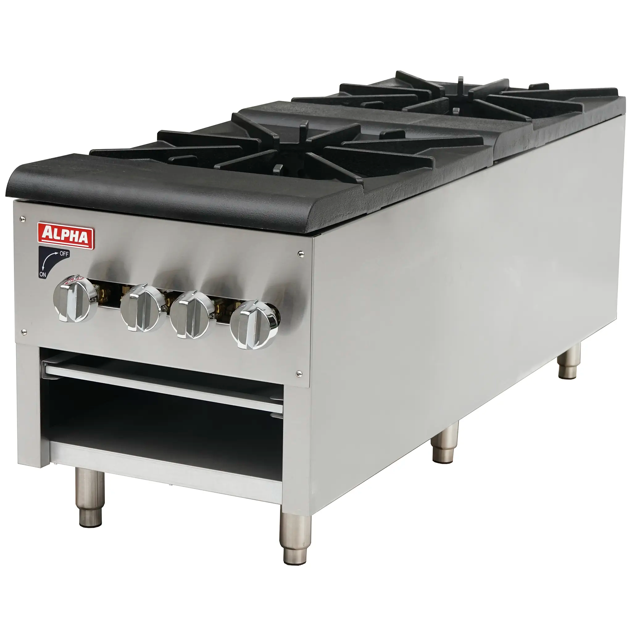 Alpha ASP-18-2 Natural Gas/Propane Double Stock Pot Range-Phoenix Food Equipment