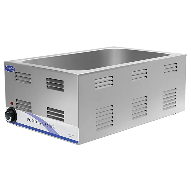 Atosa 7800 full size countertop electric food cooker and warmer, angled view with control knob