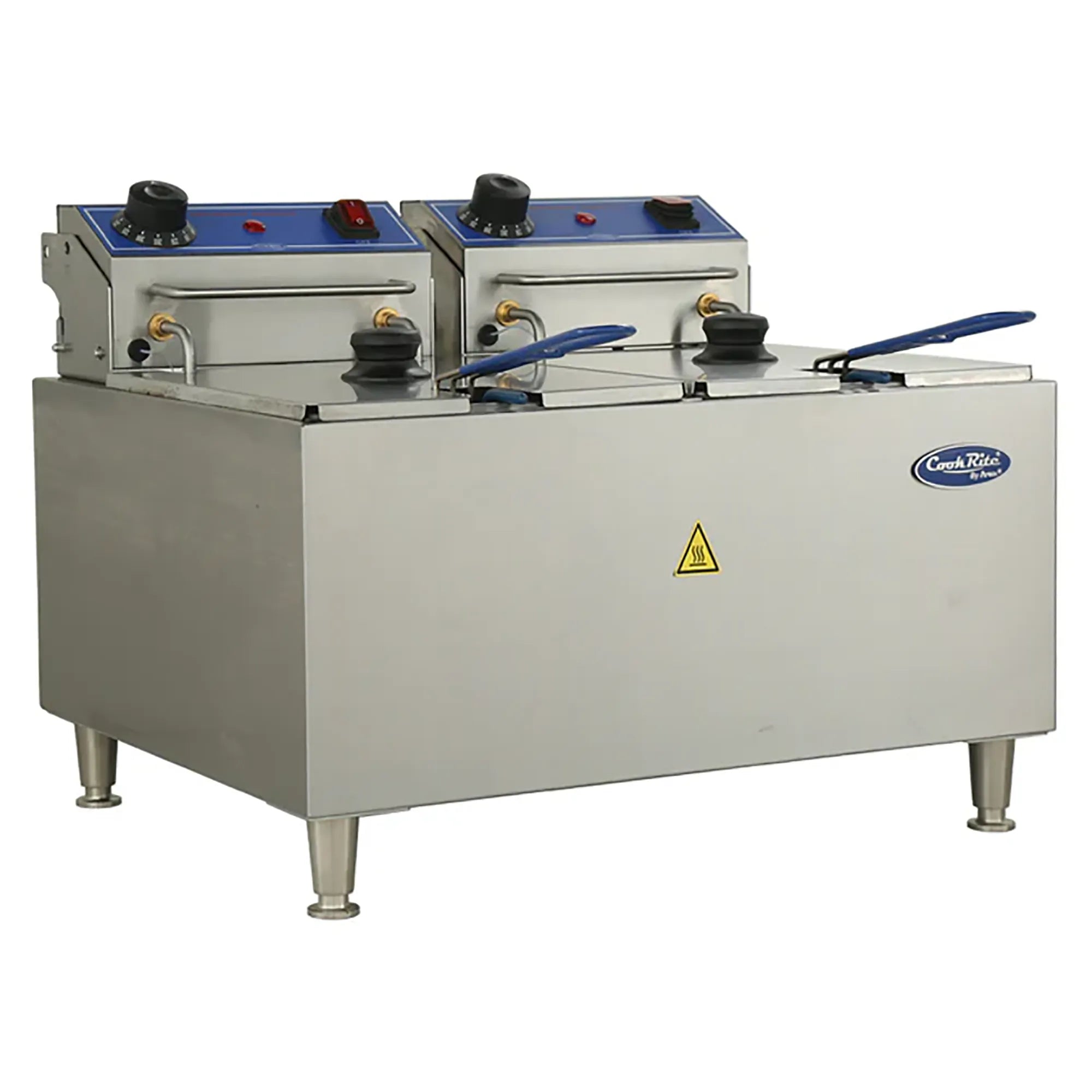 Atosa ACEF-32 Electric Counter Top Double Well Deep Fryer - 208-240V, 32LBS Capacity-Phoenix Food Equipment