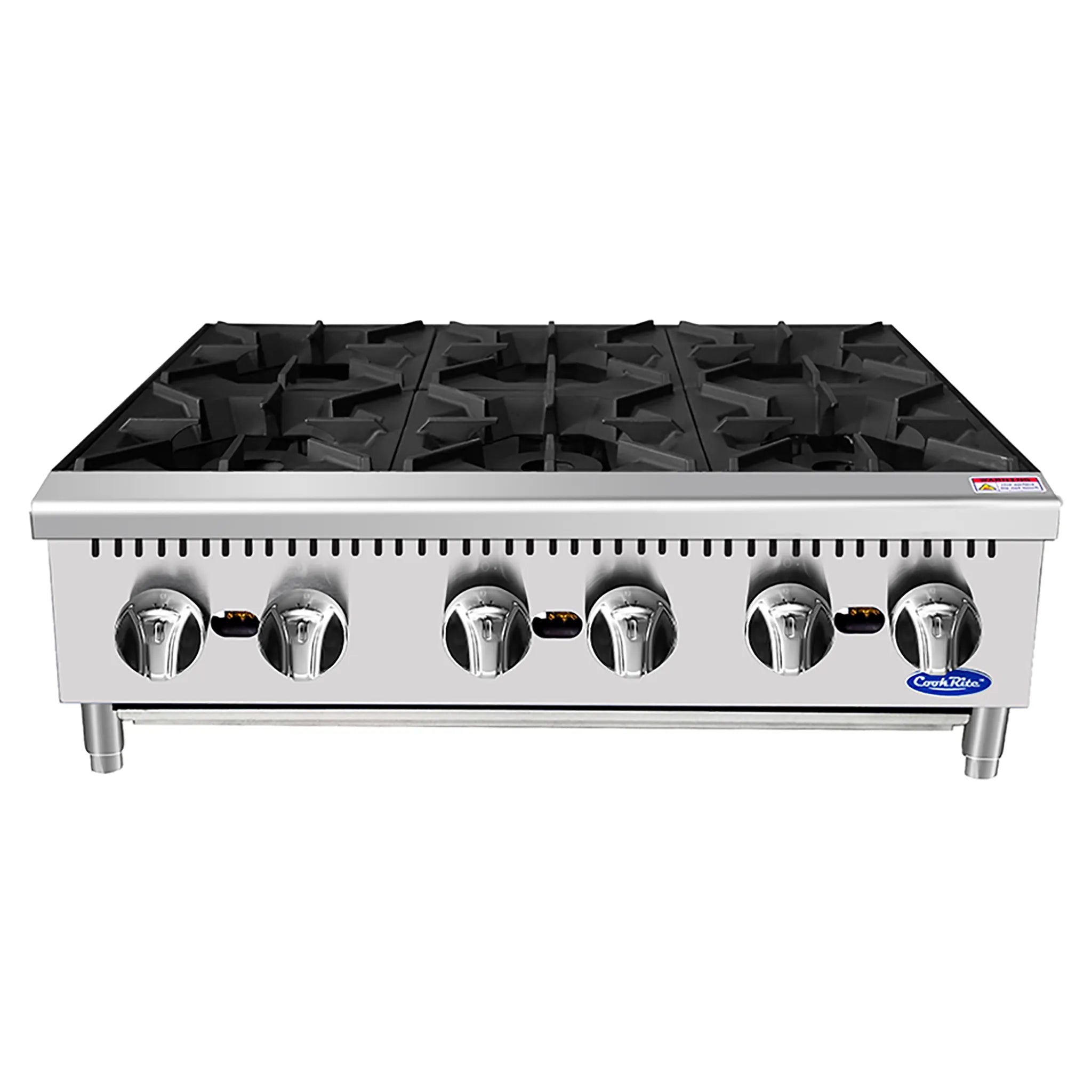 Atosa ACHP-6 Natural Gas/Propane 36" Open Burner - 6 Burners, 32,000 BTUs/Burner-Phoenix Food Equipment