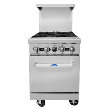 Atosa AGR-4B Natural Gas/Propane 24" Stove Top Cooking Range - 4 Burners-Phoenix Food Equipment