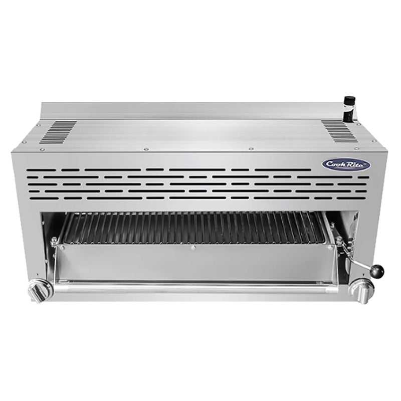 Atosa ATSB-36 36-inch stainless steel natural gas or propane salamander broiler, front view