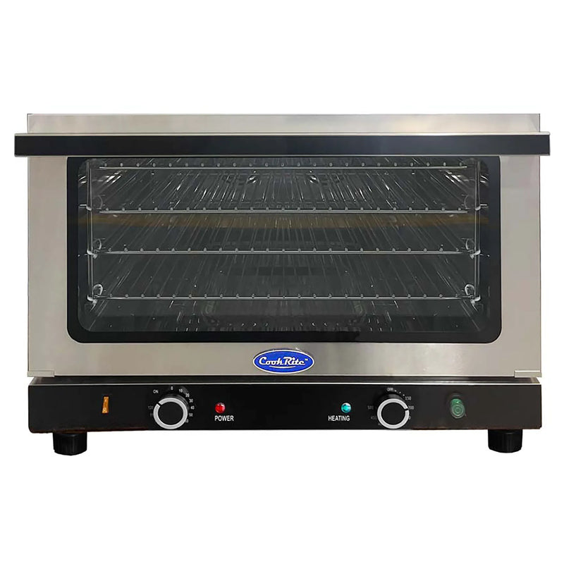 Atosa CTCO-100 full size electric countertop convection oven in stainless steel with glass door, 208V, front view