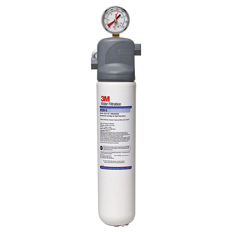 Atosa ICE120-S 3M water filtration system with white filter cartridge, mounting head and pressure gauge
