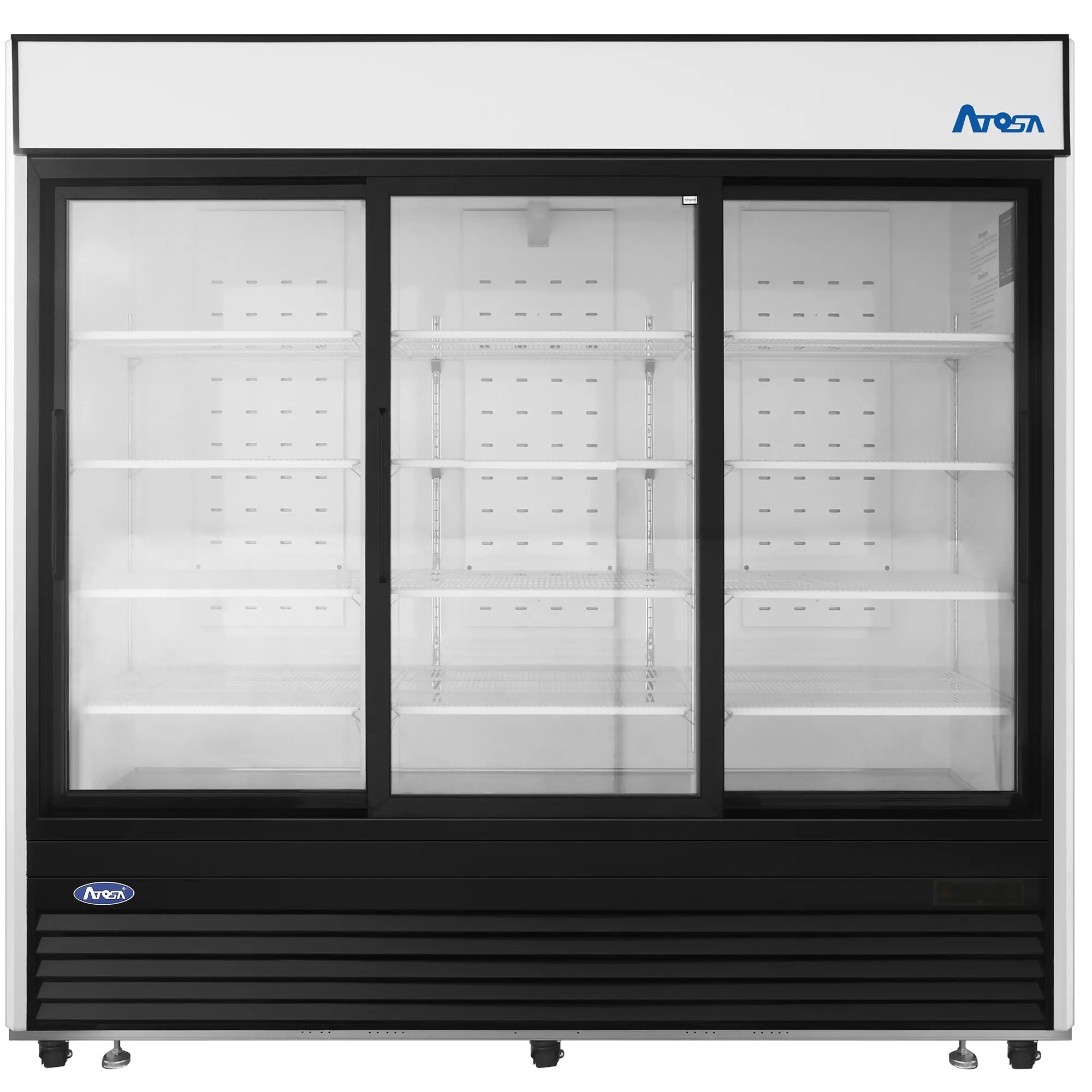 Atosa MCF8729GR Triple Sliding Glass Door 82" Wide Display Refrigerator-Phoenix Food Equipment
