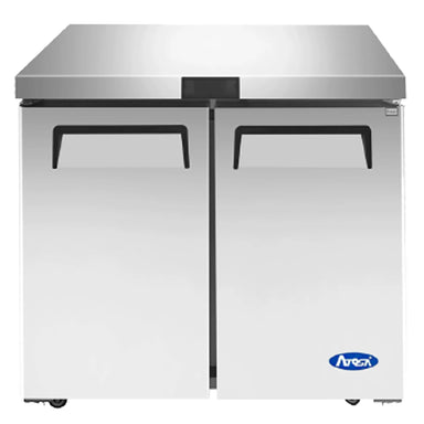 Atosa MGF36FGR Double Door 36" Freezer Work Table-Phoenix Food Equipment