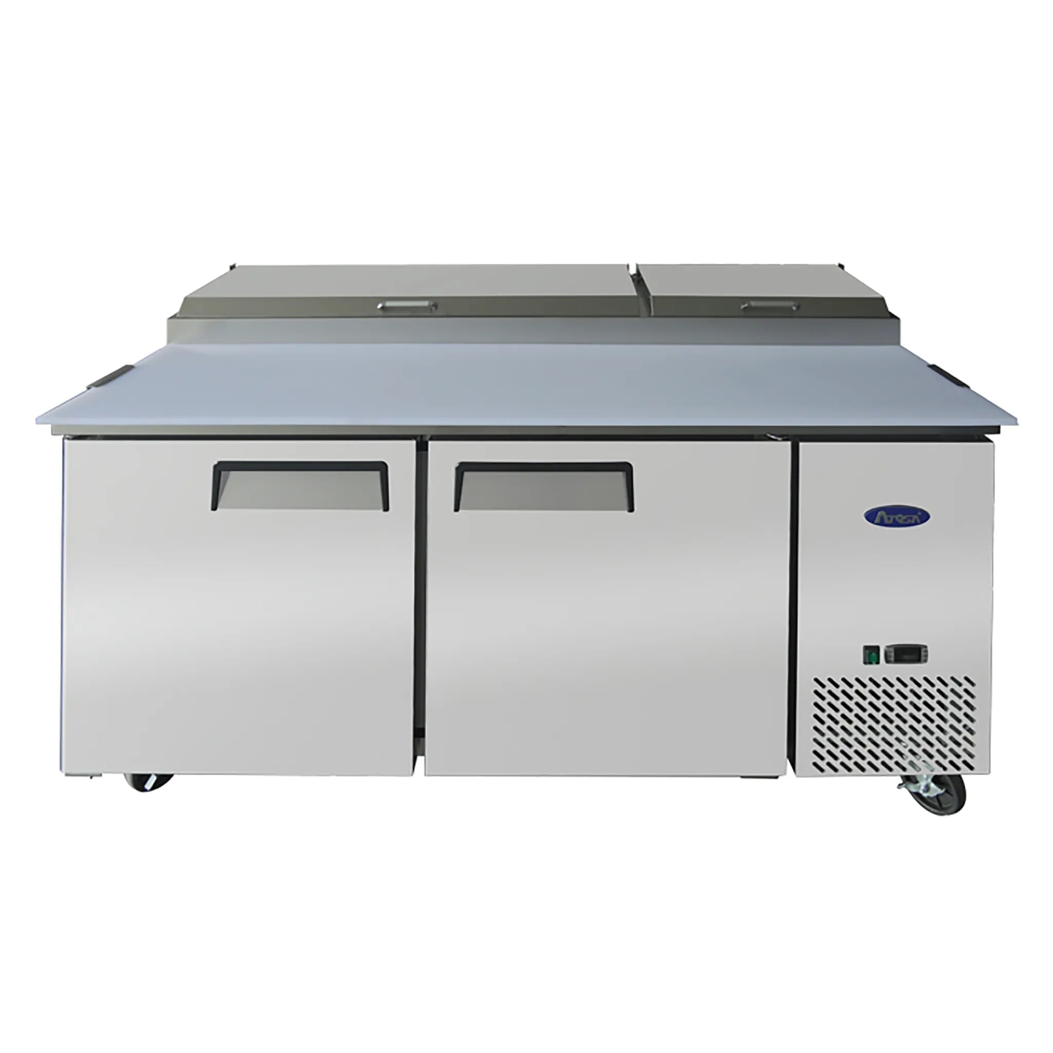 Atosa MPF8202GR Double Door 67" Refrigerated Pizza Prep Table-Phoenix Food Equipment