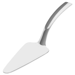 Browne HORIZON 10-inch stainless steel pie server with triangular blade and long curved hollow handle