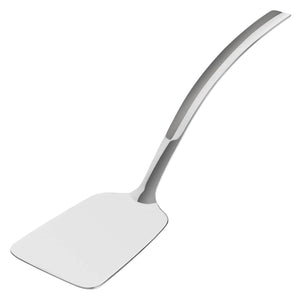 Browne HORIZON 14-inch stainless steel turner with solid square blade and long curved hollow handle
