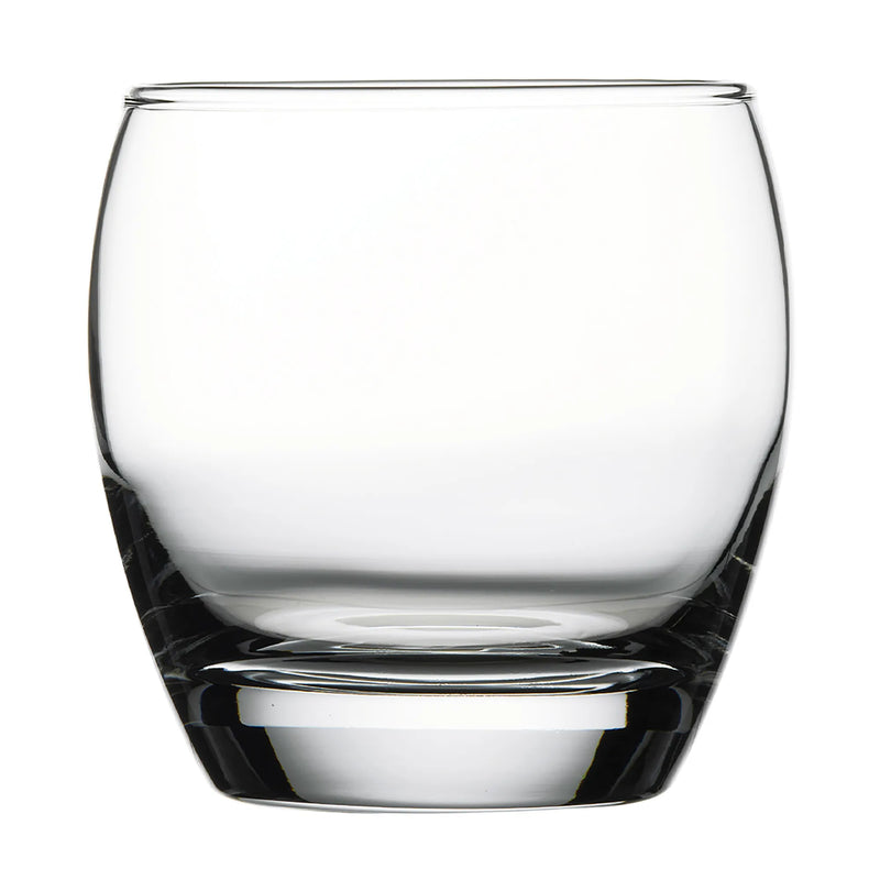 Browne IMPERIAL 10.5 oz clear glass rocks glass with rounded barrel shape and thick heavy base, pack of 12