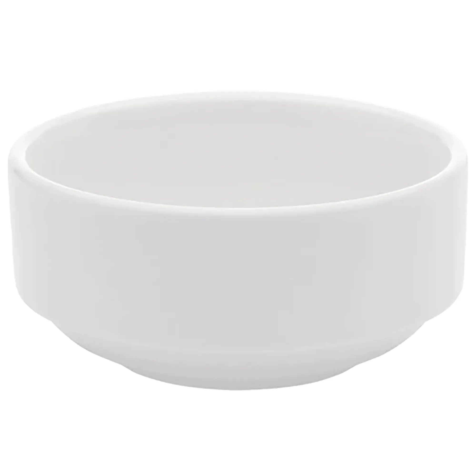 Browne PALM 4.5" White Porcelain Stacking Bowl (Pack of 12) - 10.5 Oz Capacity-Phoenix Food Equipment