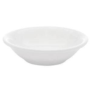 Browne PALM white porcelain fruit bowl with rolled rim and shallow rounded sides, pack of 12, first size