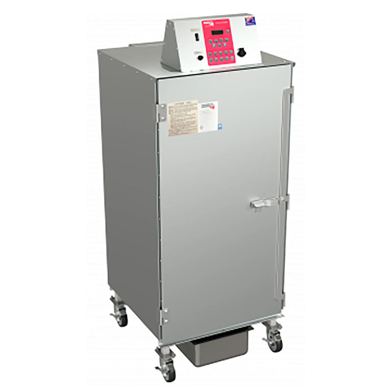 Cookshack SM260 commercial electric smoker oven slow cooker in stainless steel with top controller and casters