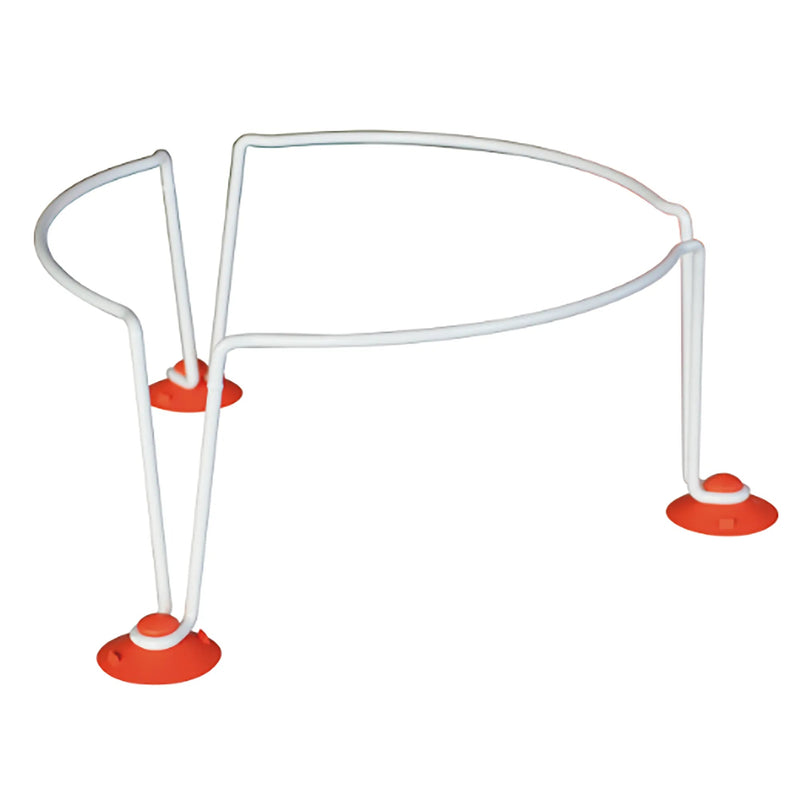 Dynamic SSB1 salad spinner stabilizing base, white wire ring stand with orange suction feet
