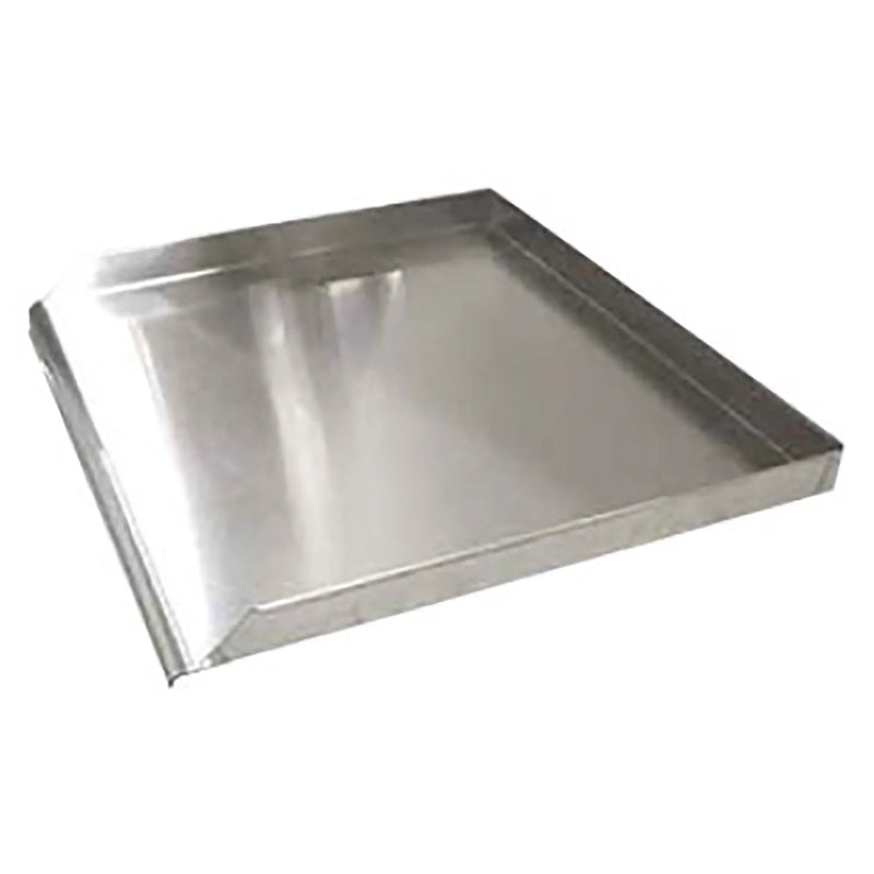 EFI SIA-18DB stainless steel detachable sink drainboard with raised edges and mounting lip, angled top view