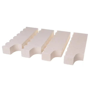 Emberglo 4585-60 notched ceramic support bricks for 25, 31 and 41 Series broilers, pack of four white bricks