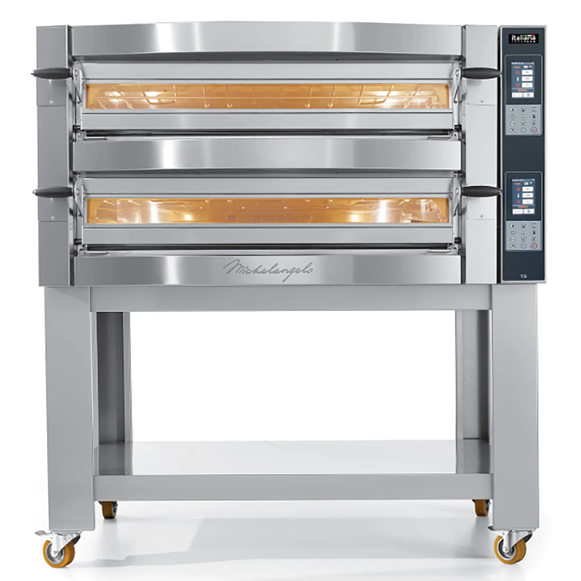Italiana Food Tech ML635L Series Electric 42" x 28" Michelangelo Deck Pizza Oven - 208V, Single or Double Deck-Phoenix Food Equipment