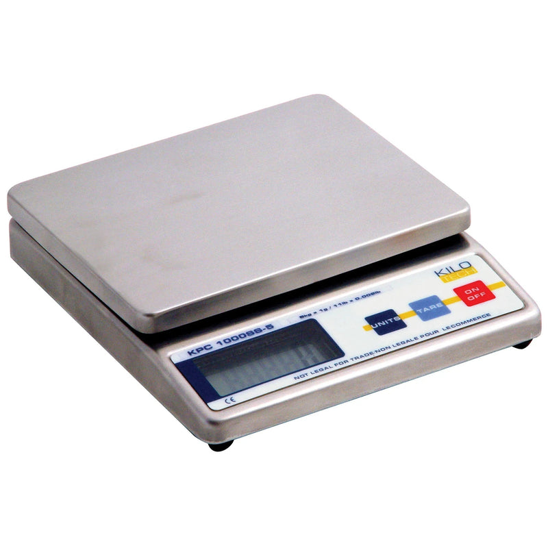 Kilotech KPC-SS Series portioning scale, stainless steel body and platform with LCD display and keypad