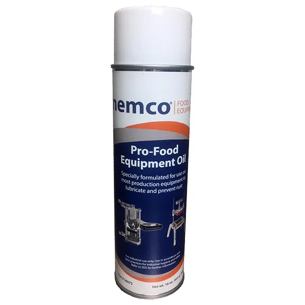 Nemco 56075 food equipment oil spray, 16 oz white aerosol can of Pro-Food Equipment Oil lubricant