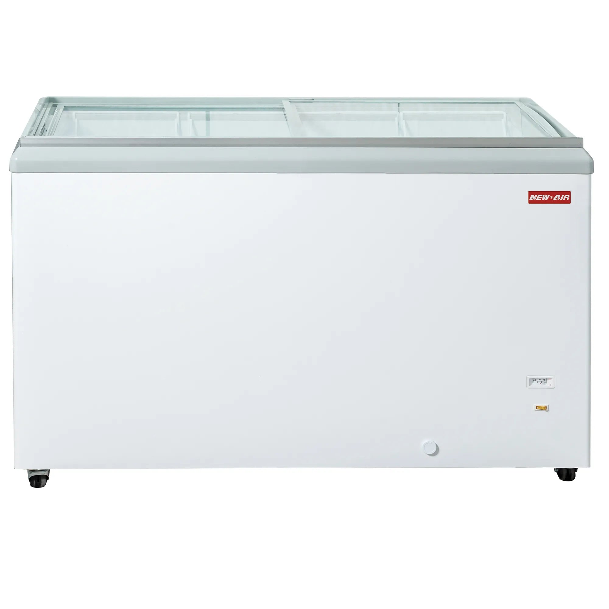 New Air NIF-60-FG Double Door 60"W Flat Glass Display Chest Freezer-Phoenix Food Equipment