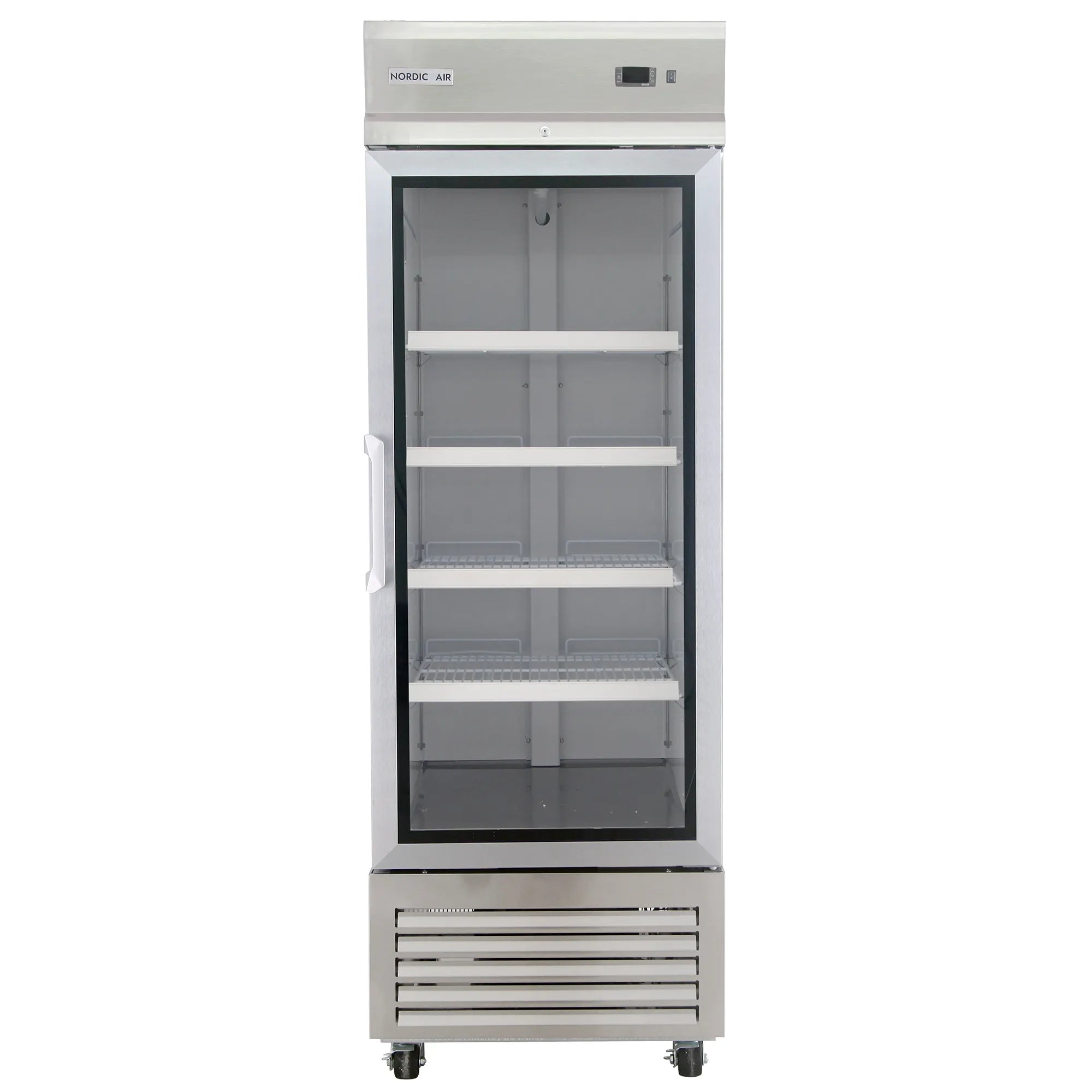 Nordic Air SGR-22C Single Glass Door 27" Wide Stainless Steel Refrigerator-Phoenix Food Equipment