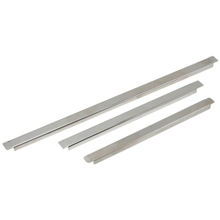 Phoenix stainless steel hot and cold table pan dividers and adapter bars, three bars in different lengths