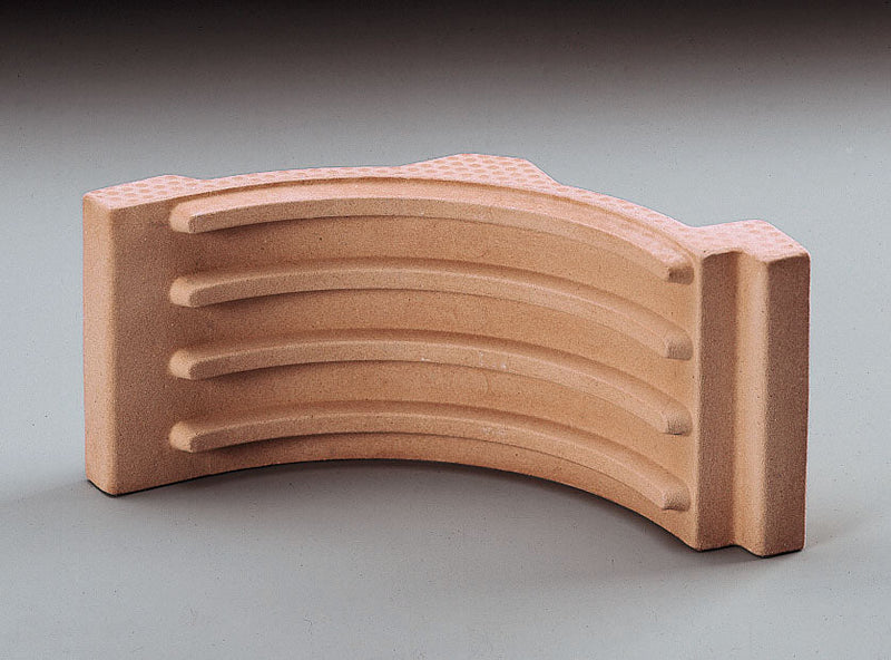 Potis ES-BR ceramic brick for electric shawarma broilers, curved terracotta-coloured brick with grooves for elements