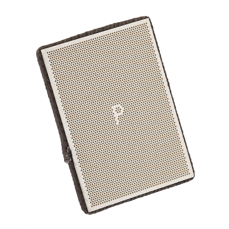 Potis GDS-BP burning plate, rectangular ceramic honeycomb infrared burner plate with dark frame for shawarma broilers