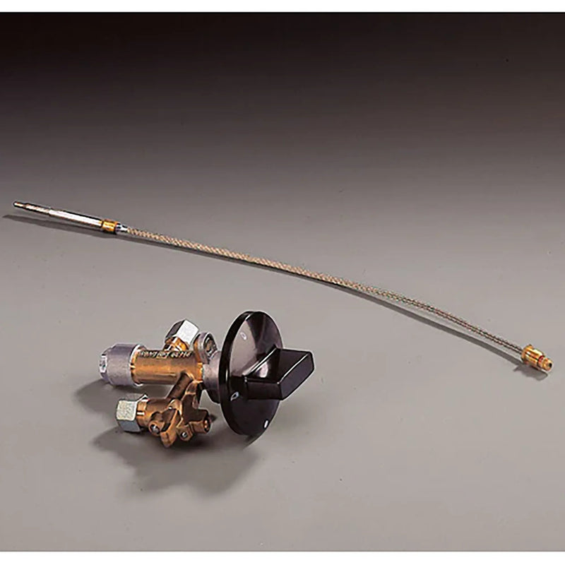 Potis GDS-GV/THC/KN-NG natural gas valve with thermocouple lead and black control knob for shawarma broilers