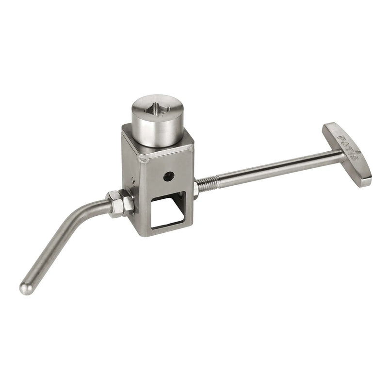 Potis GDS-MUGEA gear assembly for RS-MU-GD Series broilers, stainless steel block with pin and bent crank handle