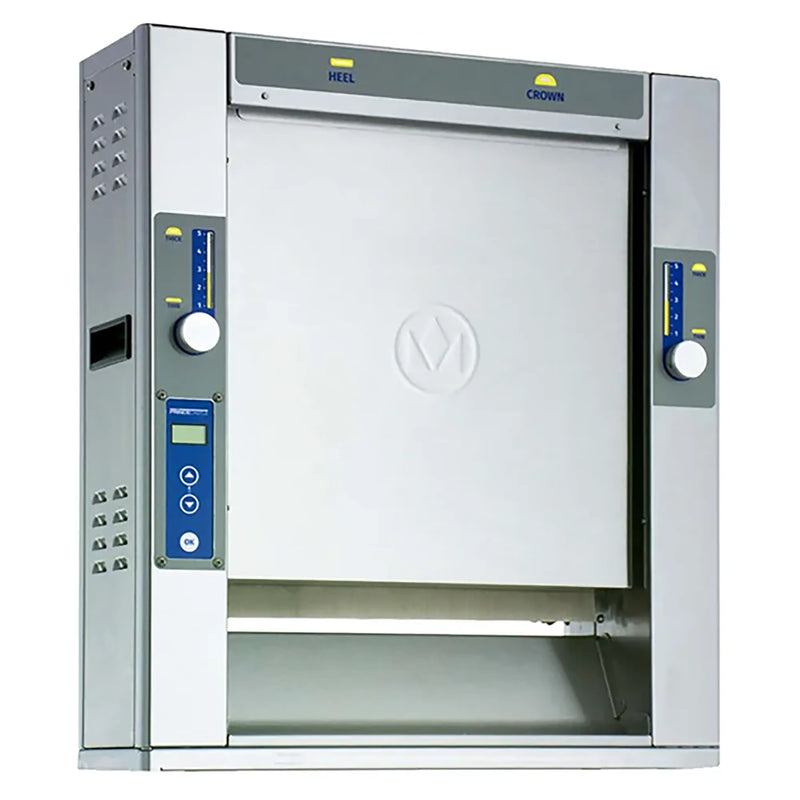 Prince Castle CTS-W slim-line vertical contact toaster in stainless steel with side dials and control panel