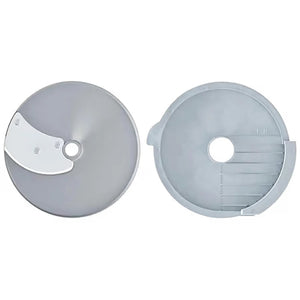 Robot Coupe 8x8 mm French fry grid kit for Expert food processors, grey slicing disc beside the fry cutting grid