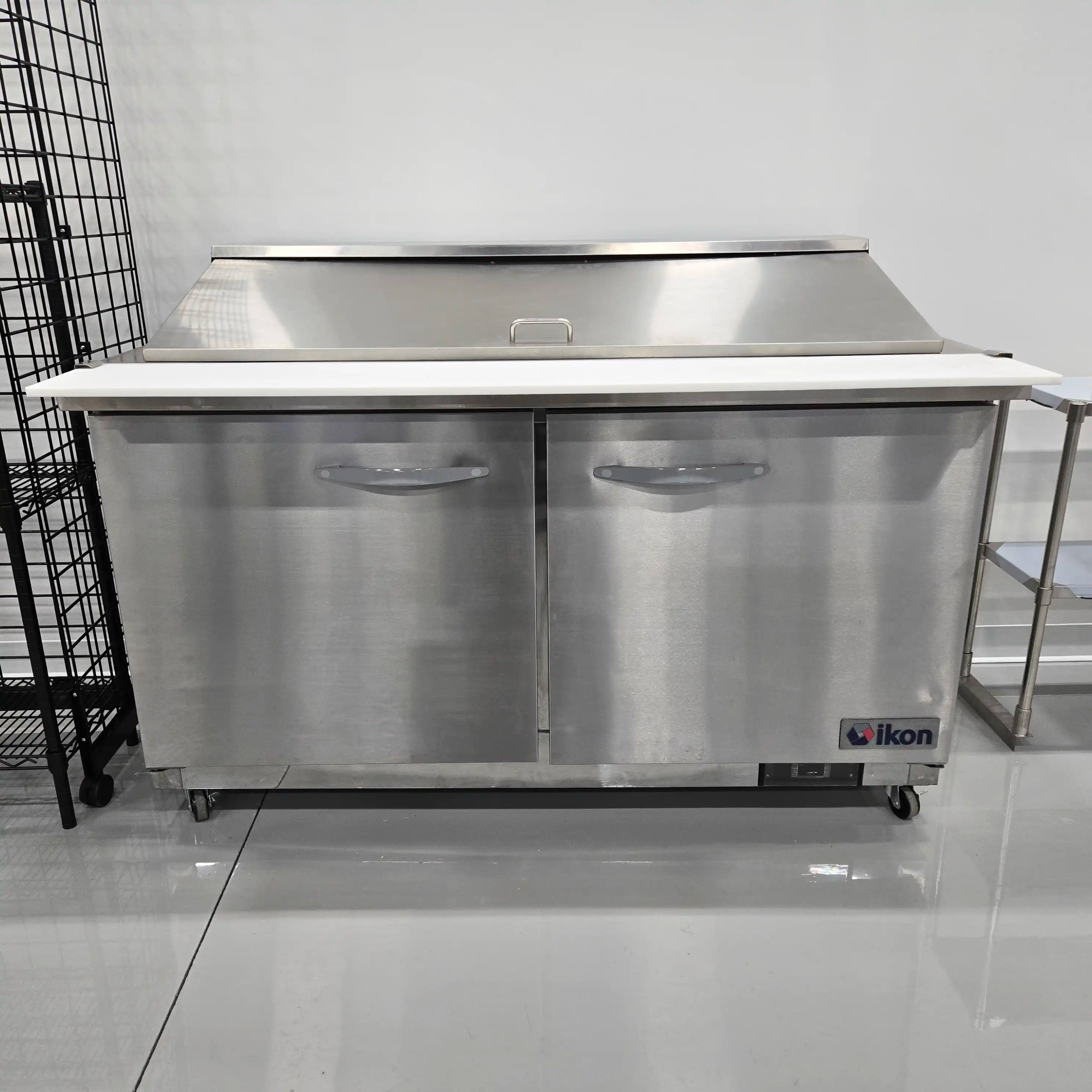 **SCRATCH & DENT** Ikon ISP61M Double Door 61" Refrigerated Mega Top Sandwich Prep Table-Phoenix Food Equipment