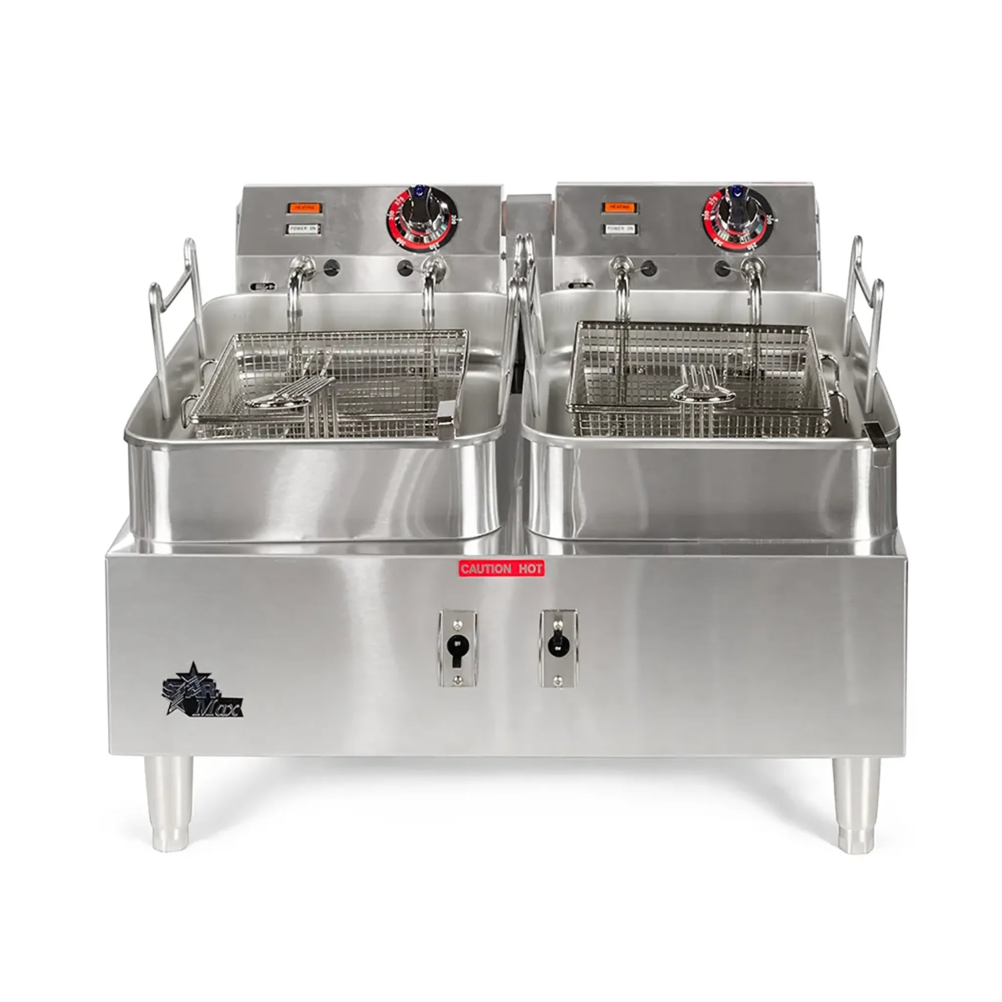 Star-Max 530TF Heavy Duty Electric Counter Top Double Well Deep Fryer - 208V, 30LBS Total Capacity-Phoenix Food Equipment