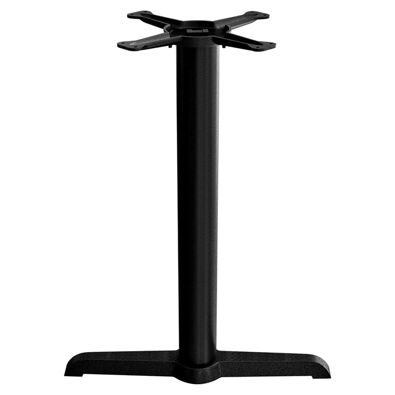 Tarrison Core Collection indoor 22" T-table base in black with T-shaped foot and spider top, dining height