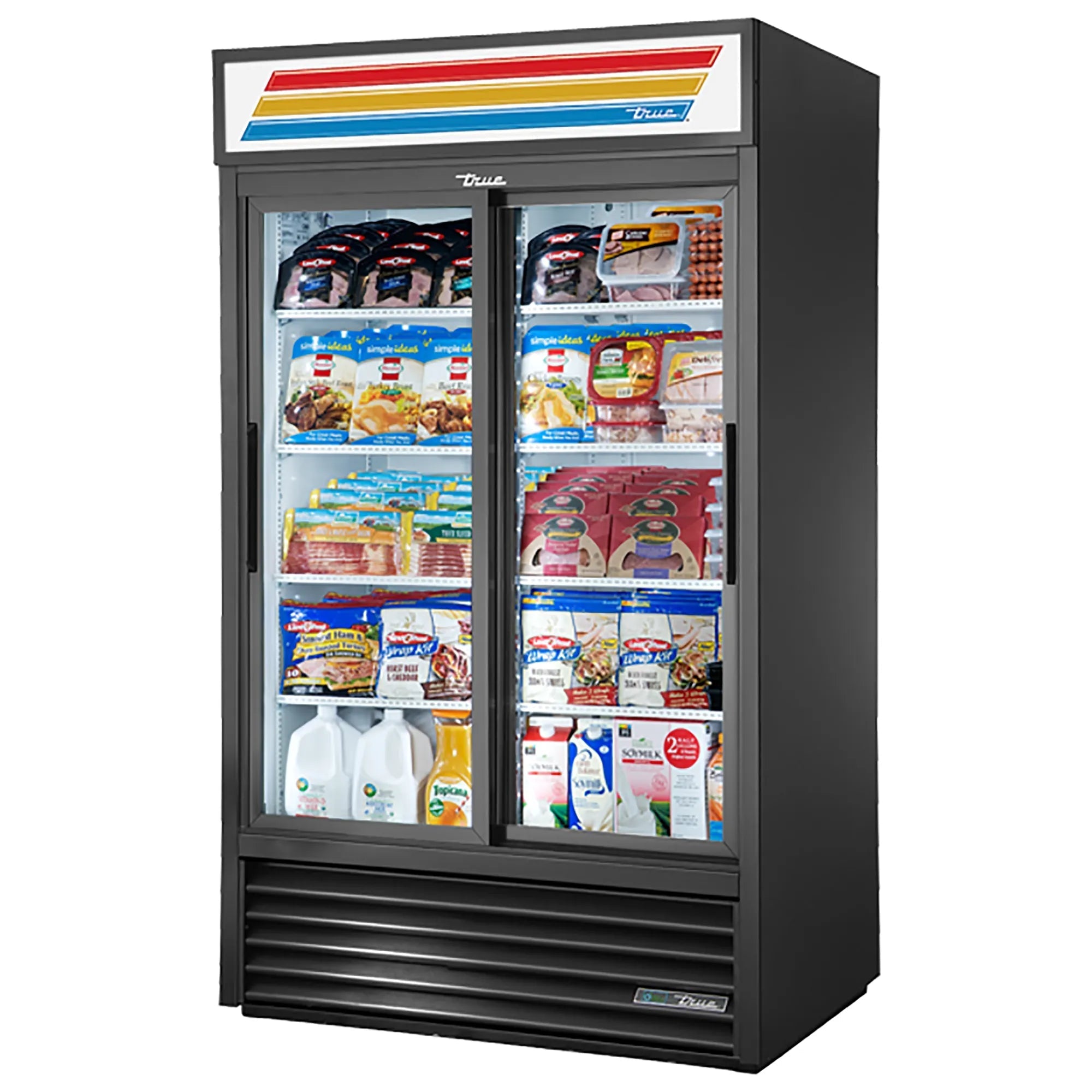True GDM Series Double Door 47" Wide Display Refrigerator - Swing or Sliding Doors-Phoenix Food Equipment