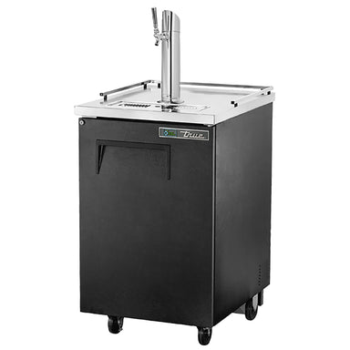 True TDD-1 Series Single Door 24" Wide Keg Beer Dispensing Cooler - Black or Stainless Steel Finish-Phoenix Food Equipment