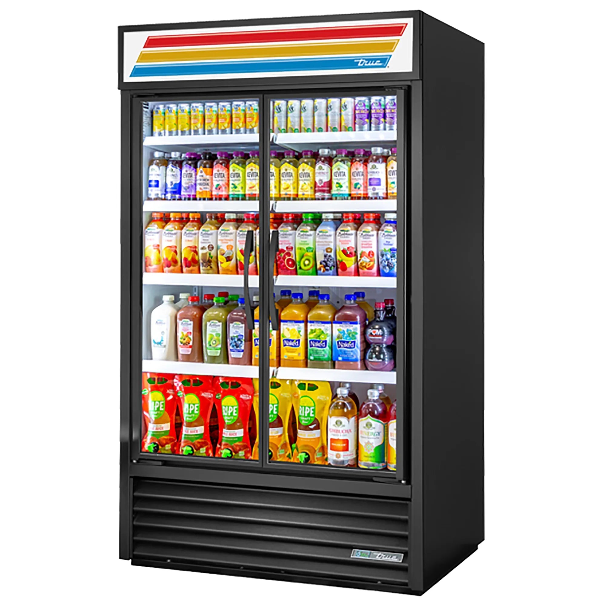 True TVM-48-HC~VM01 Double Door 48" Wide Visual Glass Display Refrigerator-Phoenix Food Equipment