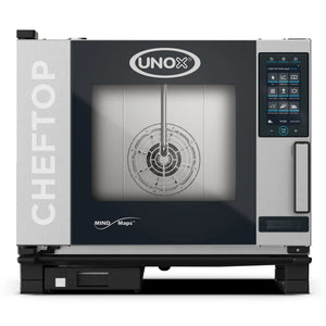Unox XAVC-0511 Series Cheftop electric/gas combi oven, compact stainless steel unit with glass door and touch controls