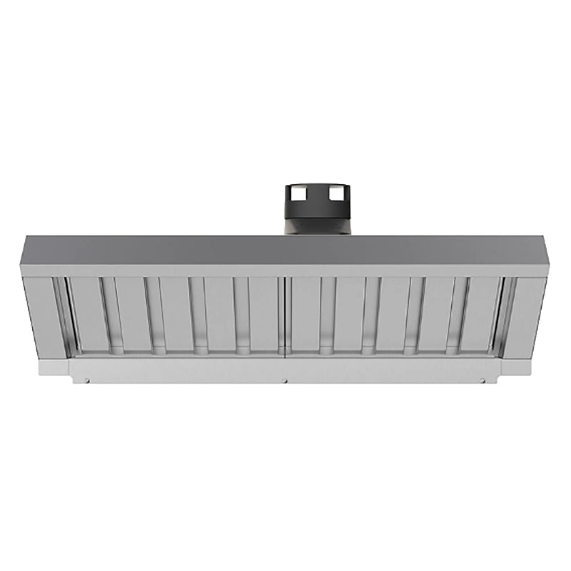 Unox XAVHC Series ventless hood for XAVC-06FS and 10FS combi ovens, stainless steel with vent grille, front view