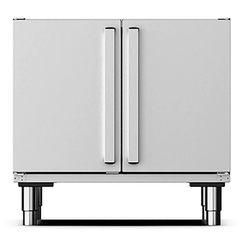Unox XWVEC-0811 cabinet base for XAVC-0511 and 1011 combi ovens, stainless steel with double doors on adjustable legs
