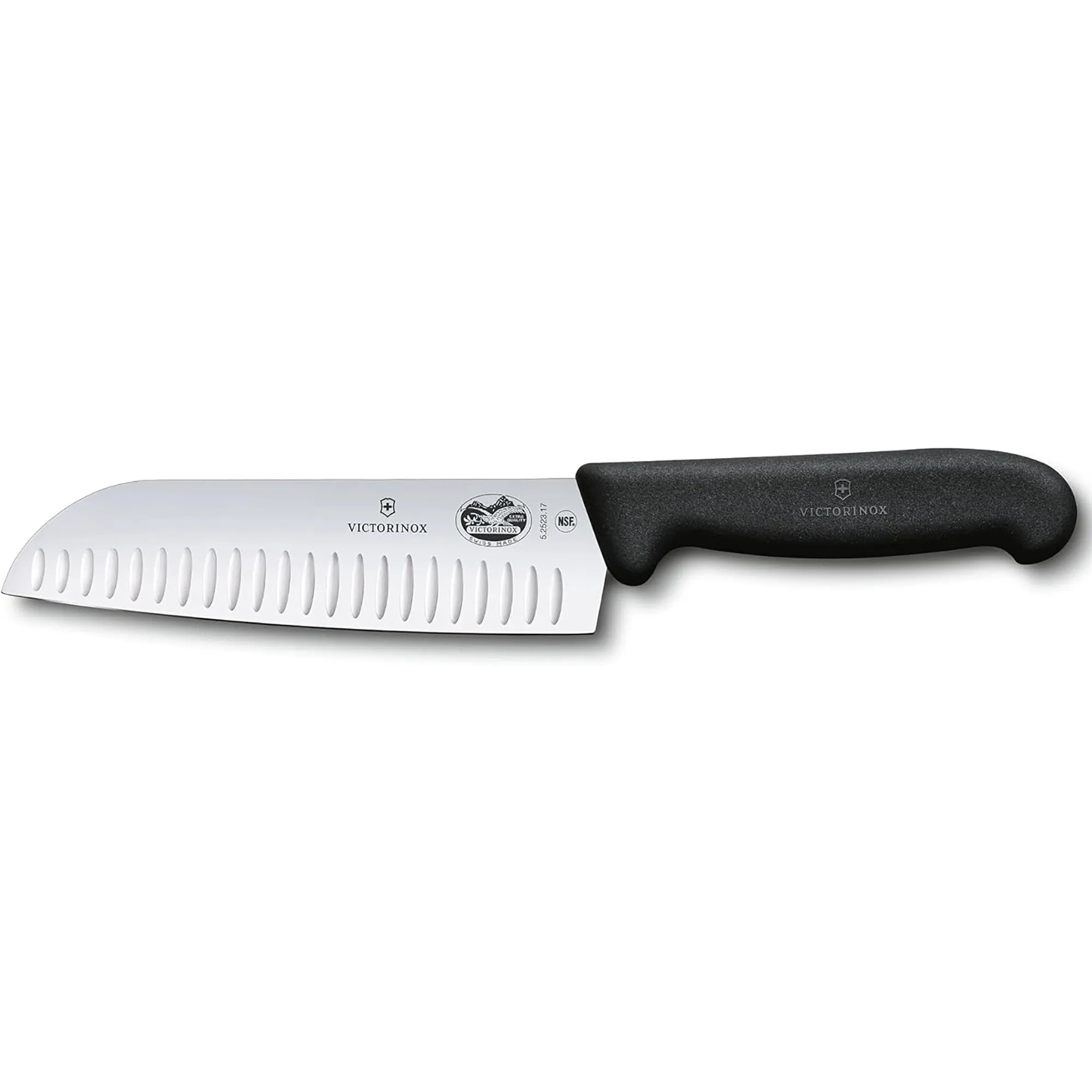 Victorinox 5.2523.17‐X2 Fibrox 7" Santoku Knife, Granton Edge-Phoenix Food Equipment