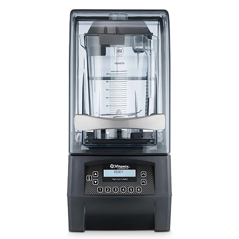 Vitamix 036019-ABAB The Quiet One blender with clear sound enclosure, 48 oz container and programmable keypad, front view