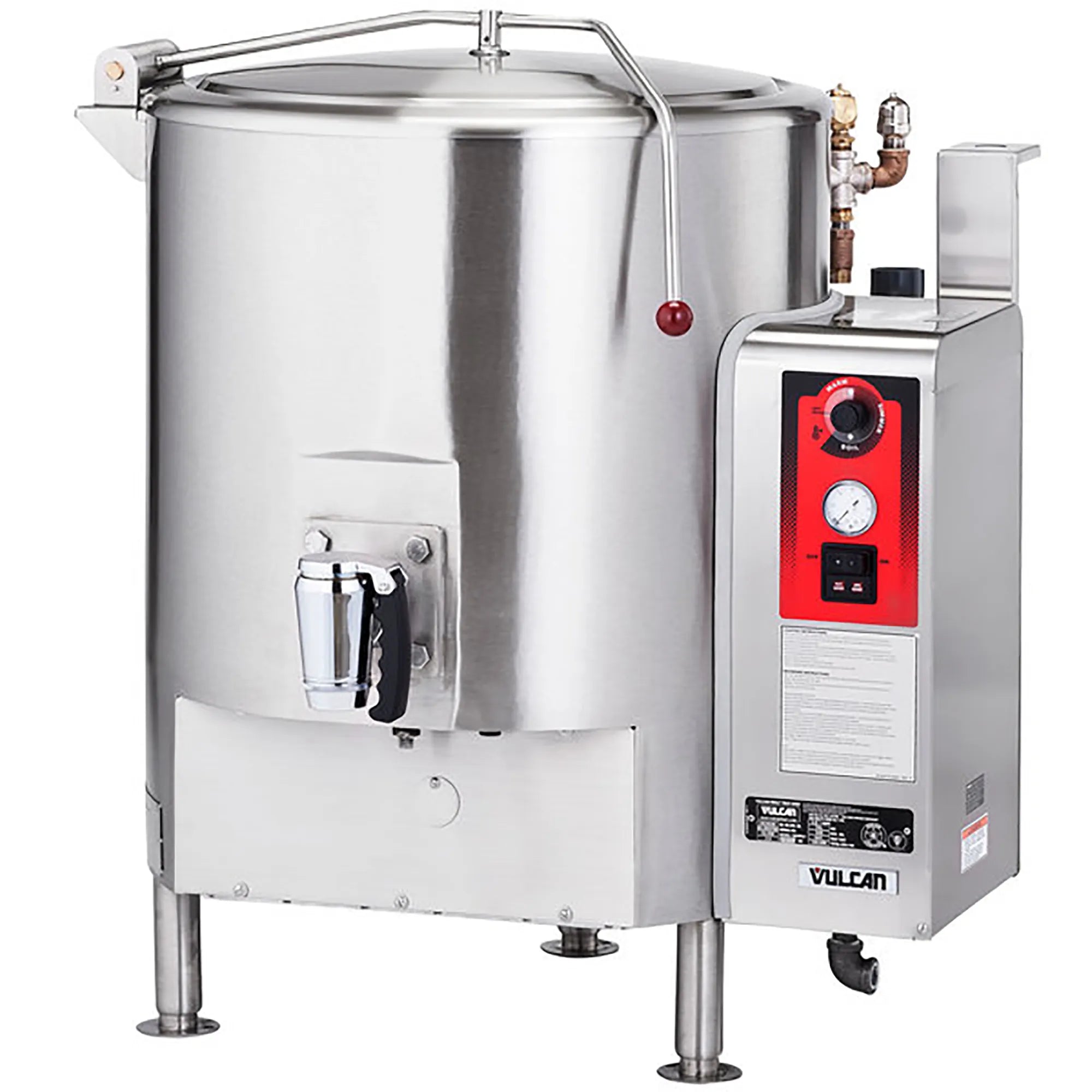 Vulcan Natural Gas/Propane Fully Jacketed Fixed Steam Kettle - Various Sizes-Phoenix Food Equipment