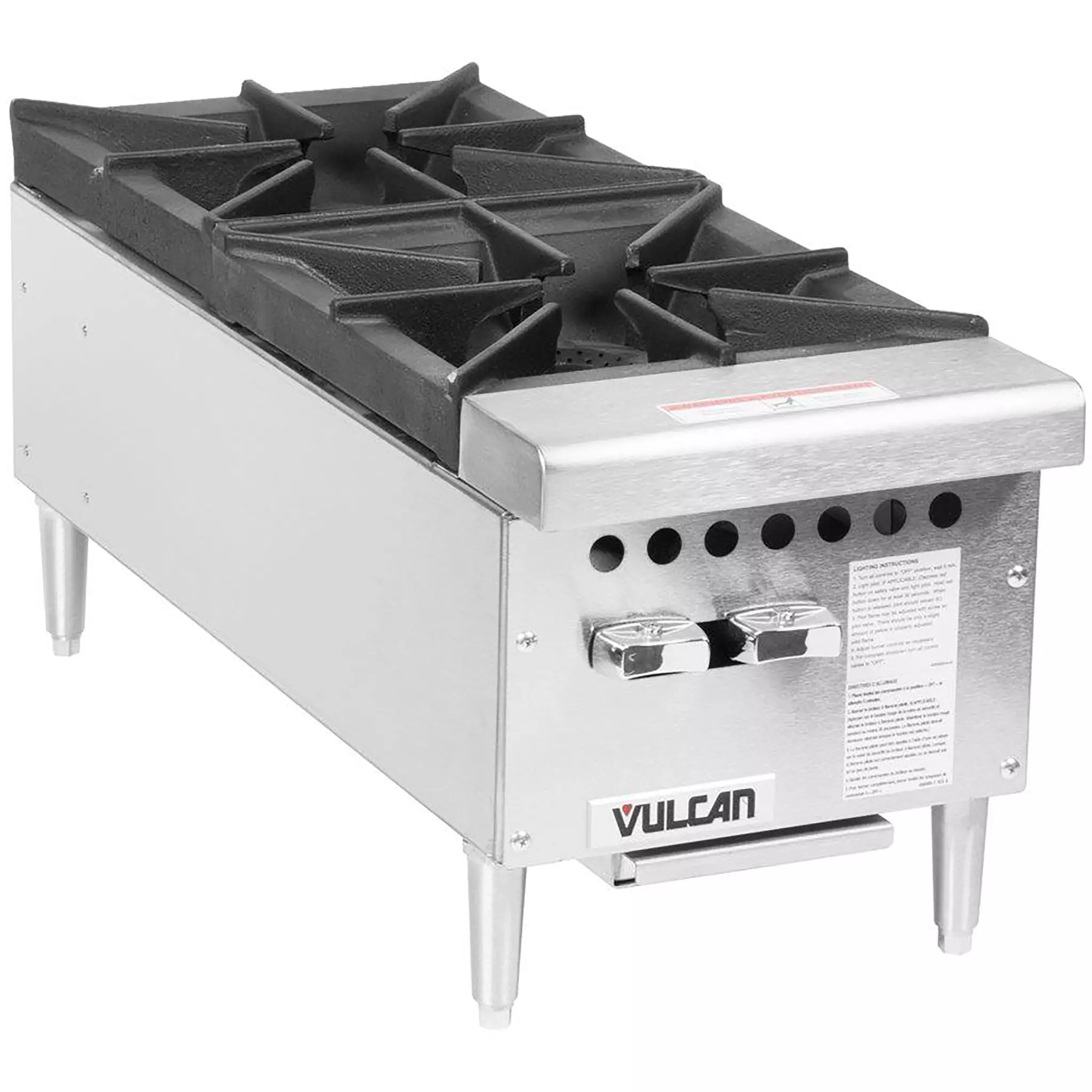 Vulcan VCRH12 Natural Gas/Propane 12" Open Burner - 2 Burners-Phoenix Food Equipment