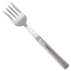 Winco 10-inch stainless steel cold meat fork with hollow handle, three-tine serving fork, satin finish